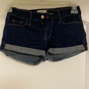 Abercrombie & Fitch, Size:00/24, Low Rise Dark Wash Shorts